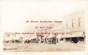 MT, Columbus, Montana, RPPC, Pike Avenue, Business Section, Unknown No 22