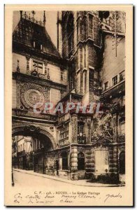 Rouen Old Postcard The big clock