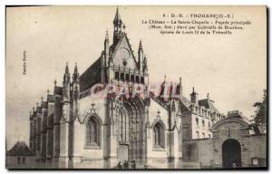 Old Postcard Thouars Chateau La Sainte Chapelle Main Facade