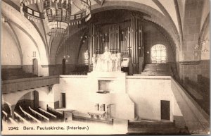 Vtg 1910s Pipe Organs St. Paul's Church Pauluskirche Bern Switzerland Postcard