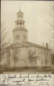 Bennington VT Cong Church c1910 Real Photo Postcard