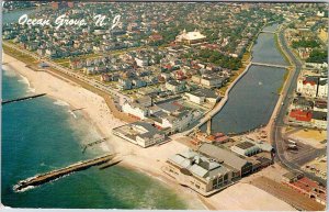 Postcard AERIAL VIEW SCENE Ocean Grove New Jersey NJ AN1260