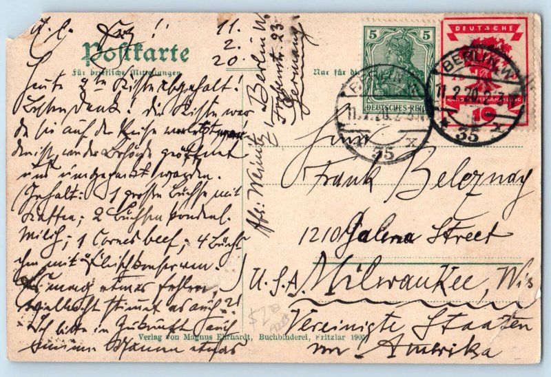 Fritzlar Germany Postcard Rauch Fuhrer d Abb No 2. Total View 1935 Posted