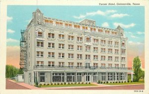 Gainesville Texas Turner Hotel Roadside Fultz Teich 1930s Postcard 21-5800