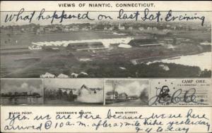 Niantic CT Camp Cole Multi-View 1906 Postcard