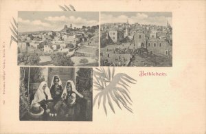 Israel Bethlehem Palestine Multiview Vintage Postcard 08.02