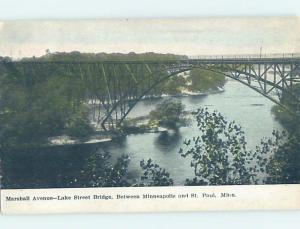 Unused Divided-Back BRIDGE SCENE Minneapolis-St. Paul Minnesota MN H8306