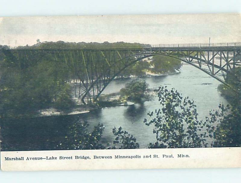 Unused Divided-Back BRIDGE SCENE Minneapolis-St. Paul Minnesota MN H8306