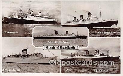 SS Washington, RMS Caroina Atlantic Ship 1952 