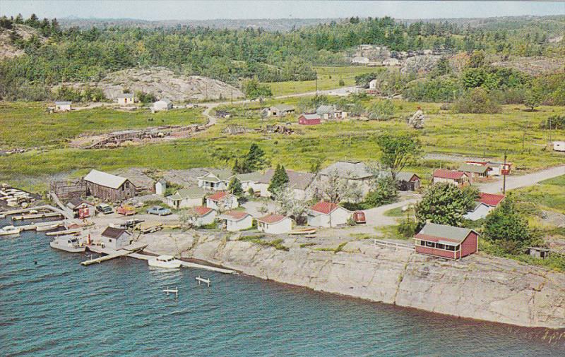 Vance S Camp North Channel Lake Huron Spanish Ontario Canada 50 60s Hippostcard