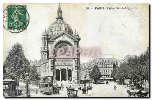 Old Postcard Paris Church of Saint Augustine Bus Imperiale