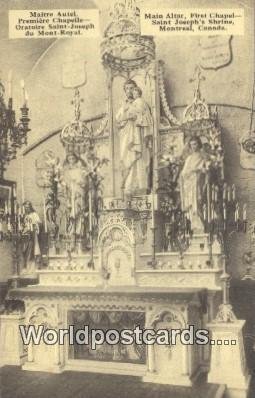 Main Altar, First Chapel, St Joseph's Shrine Montreal Canada Unused 