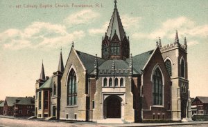 Vintage Postcard Prospect View Calvary Baptist Church Providence Rhode Island RI