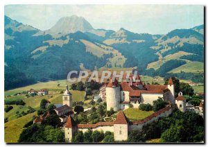 Modern Postcard Gruyeres Chateau and Moleson