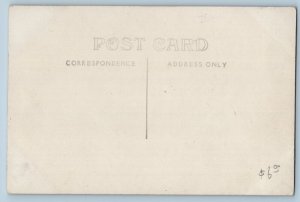 RPPC Photo Postcard Farming Farmer Horses Wagon With Hay c1910s Antique Unposted