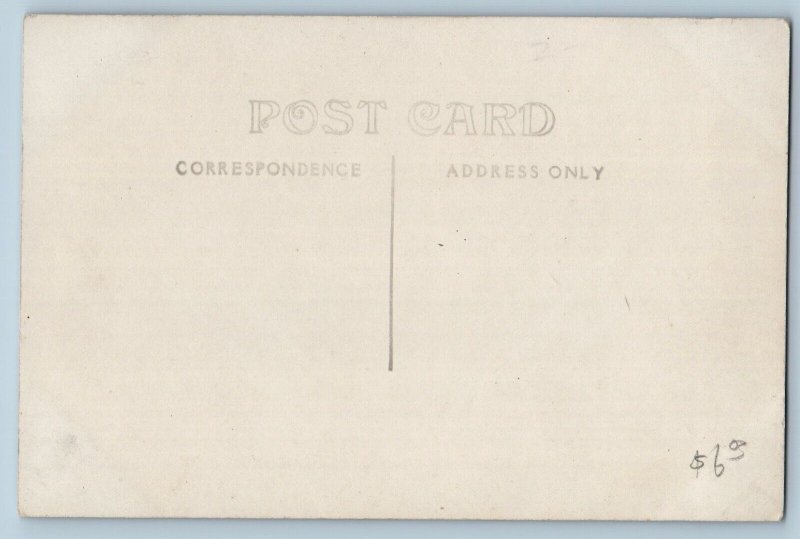 RPPC Photo Postcard Farming Farmer Horses Wagon With Hay c1910s Antique Unposted