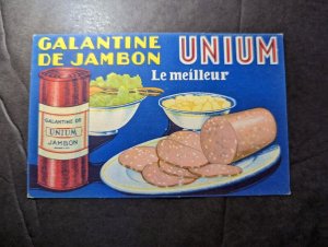 Mint France Advertisement Postcard Gelatin Ham Unium