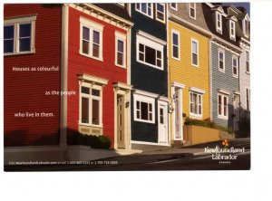 5 X 7 inches Brightly Painted Houses,  Newfoundland and Labrador