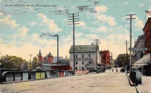 South Jefferson Street Huntington Indiana 1911 postcard