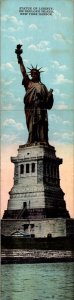 Fold-Out Postcard Statue of Liberty on Bedloe's Island, New York Harbor