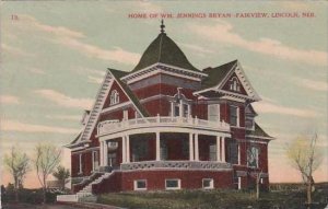 Nebraska Lincoln Home Of WM Jennings Bryan Fairview