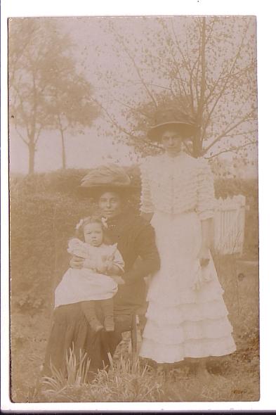 Real Photo, Two Women with Baby Outside