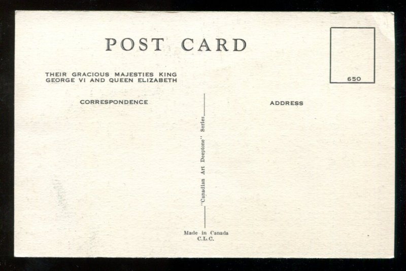 dc411 - UK British Royals KGVI & Queen Elizabeth c1937 Postcard