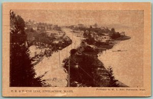 Tacoma Railway & Power Company Steilacoom Washington WA UNP DB Postcard D14