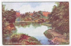 The Lake St Stevens Green Dublin Ireland 1950 postcard