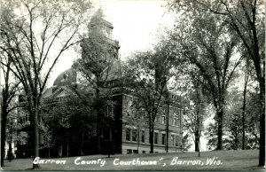 RPPC Barron County Court House Barron,WI Wisconsin Unused UNP Postcard