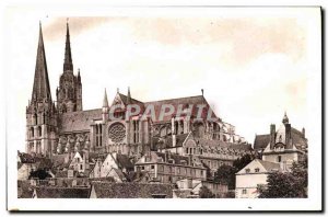 Old Postcard Chartres The Cathedral