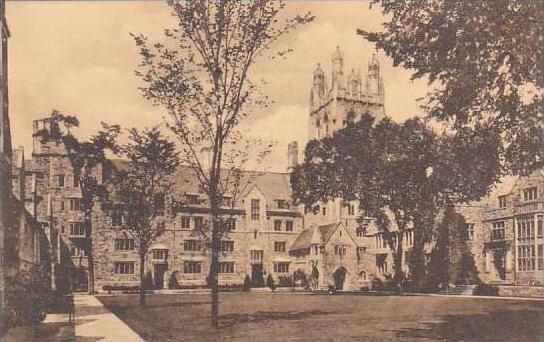 Connecticut New Haven Branford Court Looking Toward Graham Tower Yale Univers...