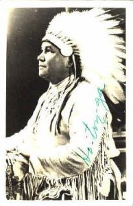 Chief Ho-Ton-Ga, Real Photo Indian Unused autographed on front