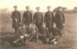 Russian Soldiers Ready for Combat Real Photo Postcard