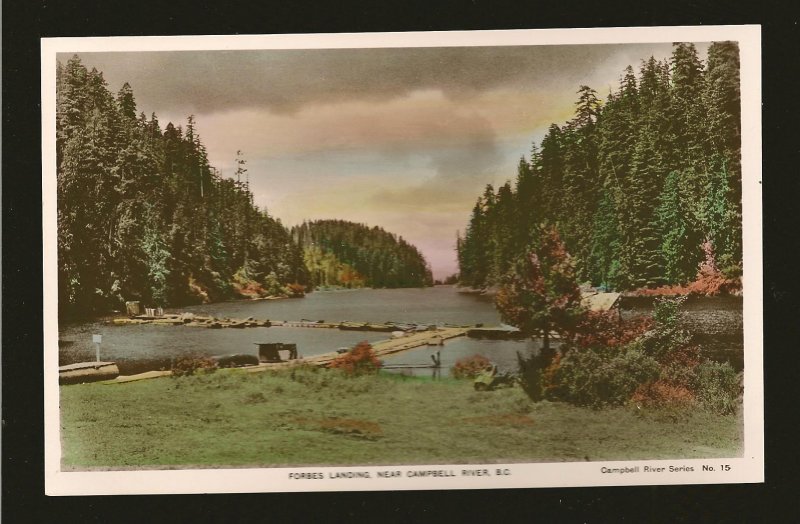 Canada Forbes Landing Campbell River BC Spalding Color Postcard