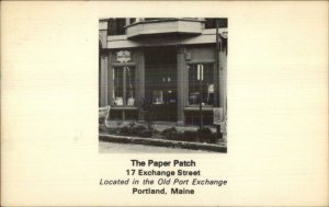 Portland ME The Paper Patch 17 Exchange St. Old Port Postcard