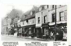 London Postcard - Old Acton 11 - High Street c1905 - Showing 'Six Bells' - U80