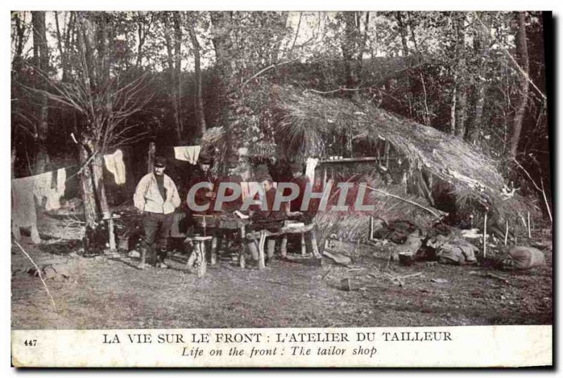 Old Postcard Life On The Front L & # 39Atelier Tailor From Army