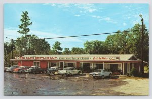 Lake City Florida~Panorama of Red Barn Restaurant~Vintage Postcard