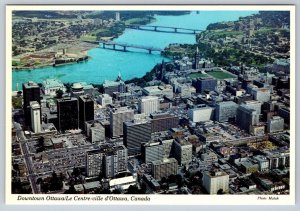 Heart Of The Capital, Ottawa, Ontario, Canada, Chrome Aerial View Postcard, NOS