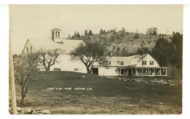 NH - Antrim. Fair View Farm ca 1909     RPPC