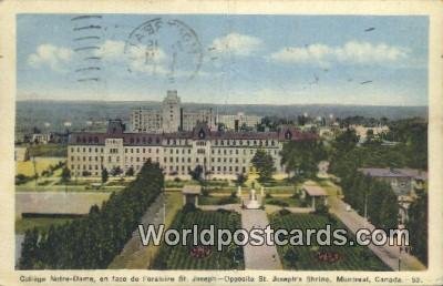 College Notre Dame Montreal Canada 1938 