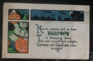 1915 Jersey City NJ Usa Picture Postcard PPC Cover Halloween Ghosts & Goblins