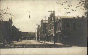 North Manchester Indiana IN Wall St. c1910 Real Photo Postcard