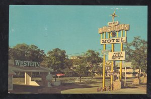 SANTA ROSA NEW MEXICO ROUTE 66 MILNERS WESTERN MOTEL ADVERTISING POSTCARD
