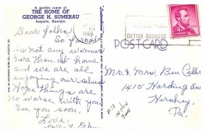 Postcard HOUSE SCENE Augusta Georgia GA AT4896