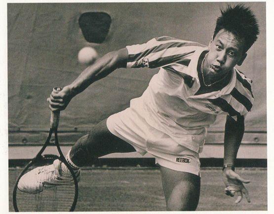 Michael Chang Serving Volley American USA Tennis Champion Rare Postcard