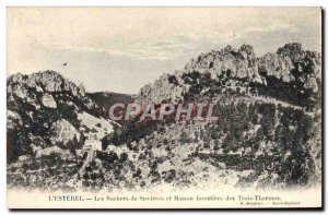 Postcard Old Foret L & # 39Esterel The rocks Survieres House and forestry Thr...