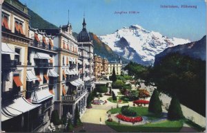 Switzerland Interlaken Höheweg Jungfrau Vintage Postcard C202