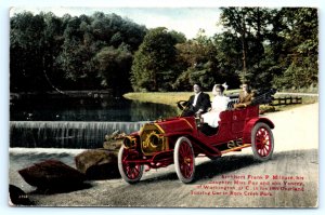 Overland Automobile Motor Car Advertising Postcard Rock Creek Park 1909